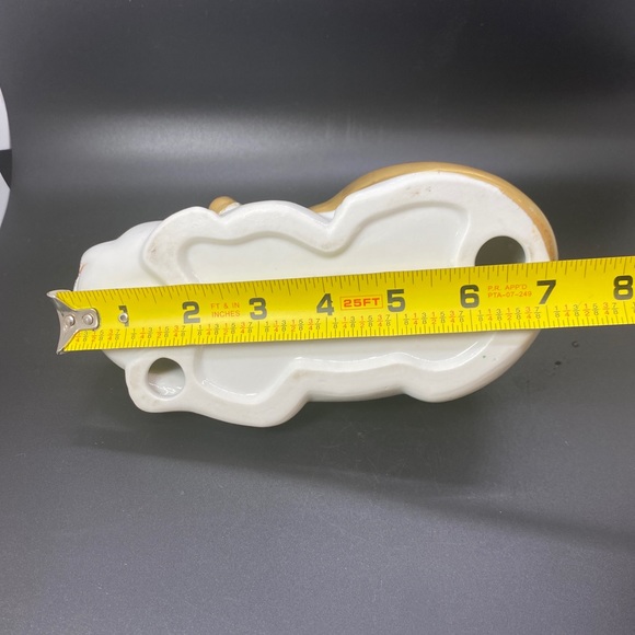 Vtg Porcelain Sleeping Cat w/ Hand Painted Butterflies - Made in Japan #268 - Picture 5 of 9